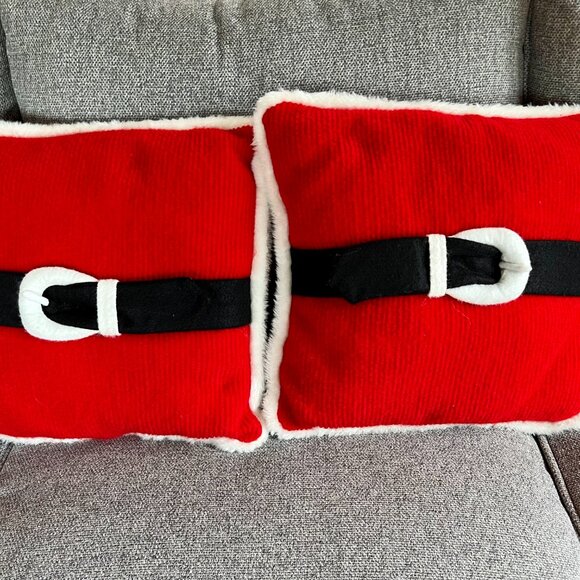 Bright Red Throw Pillows (2) - Picture 5 of 6